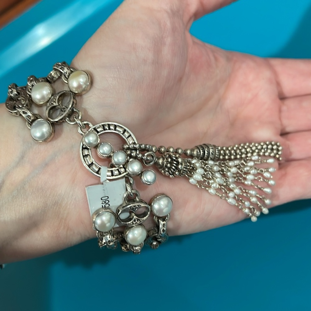 Mars & Valentine Sterling and Pearl Tassel Bracelet *Price Firm* - Picture 5 of 13